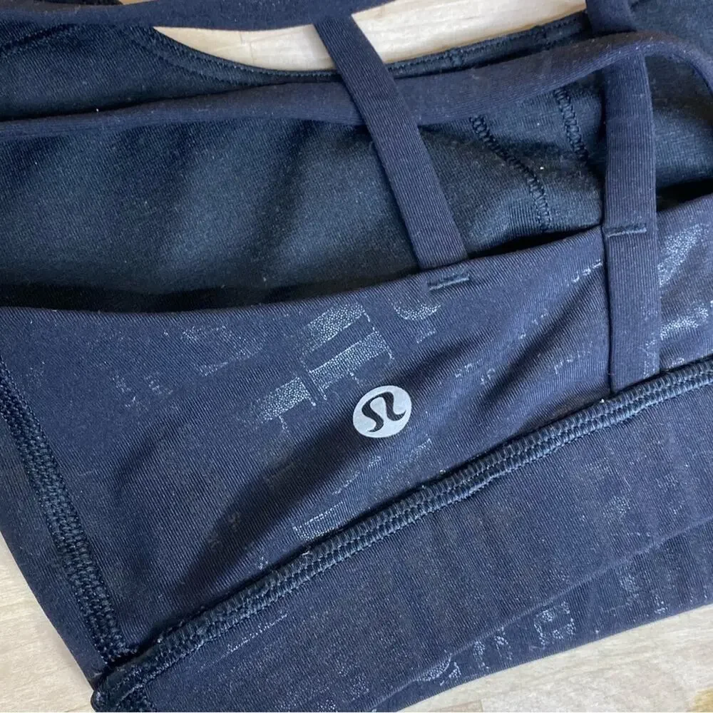 Lululemon Black Energy Manifesto Rare Sports Bra 4